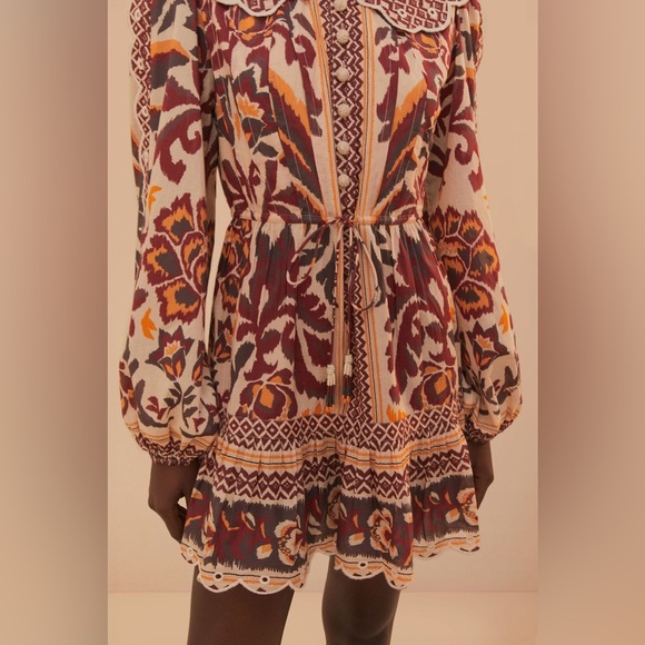 FARM Rio Cream Toucans Scarf Mini Dress - Picture 4 of 12